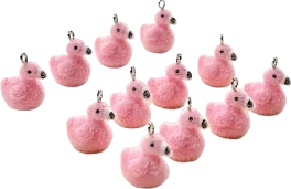 Pink character beads
